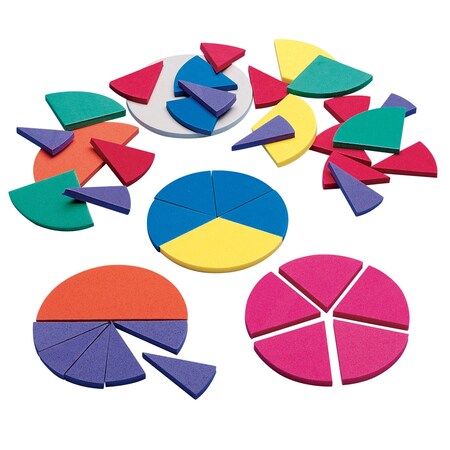 Didax Easyshapes Foam Fraction Circles, 51 pieces 2-485W